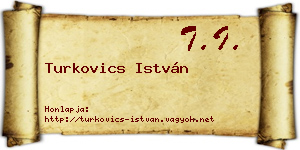 Turkovics István névjegykártya