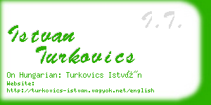 istvan turkovics business card